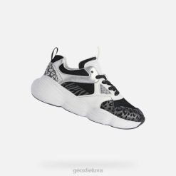 XV061244 burbulinė mergina juoda balta Geox