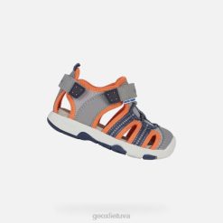 XV061435 sandal multy bamblys pilka/fluo oranžinė Geox