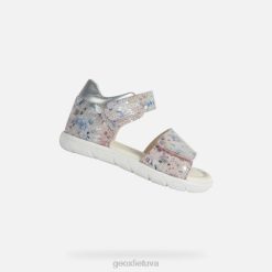 XV061549 sandalas alul bamblys šviesios rožės/sidabro spalvos Geox